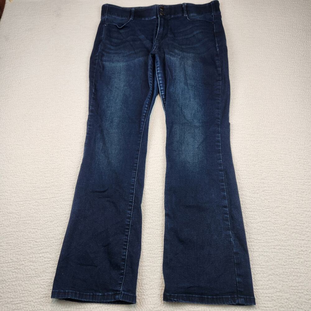 Apt. 9 Dark Blue Denim Capris Sz 16 BOOTCUT